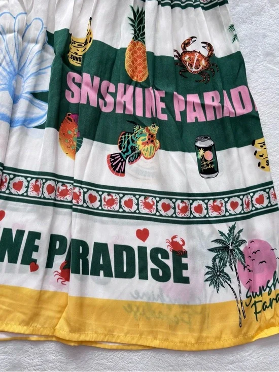 RACHEL ZOE Sunshine Paradise Tiered Maxi Skirt--NWT--M - Picture 6 of 12